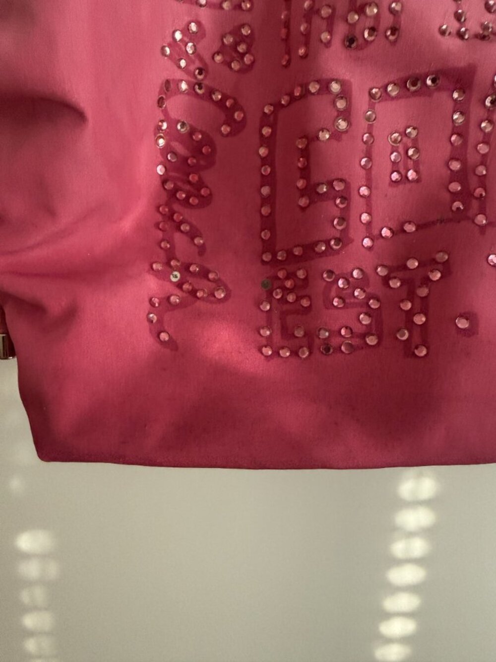 Coach Poppy Pink Ombre Storypatch XL Tote Bag Rhinestone 15 x 18 x 6 [jb] - Picture 3 of 9